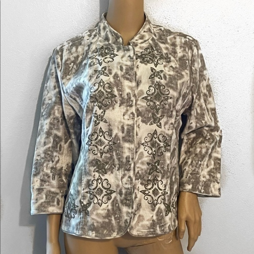 Christopher& Banks linen blend Jacket top blazer size L
